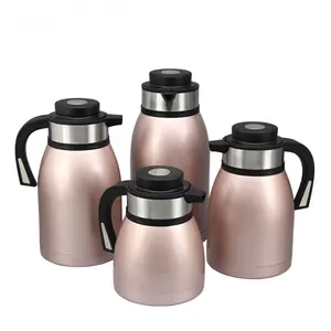 ODM/OEM Ukuran 1000Ml Pink Arab Logo Kustom Stainless Steel Panas Berkemah Vakum Flask Minuman Kopi Teh Pot Termos Vakum Kendi