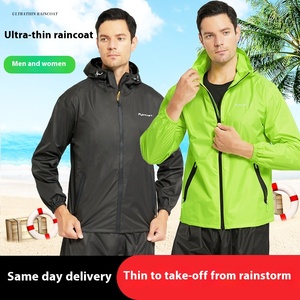 Conjunto de Capa de Chuva e Calças Impermeáveis Leves para Verão para Homens e Mulheres para Viagens e Passeios de Carro Elétrico - Product Image 2