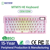 [Claviers HE personnalisés] Clavier à interrupteurs magnétiques MTM75 HE RT0.001mm 8Khz Clavier de jeu avec affichage Paramètres réglables