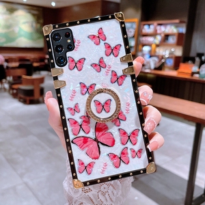 Étui de protection fantaisie avec motif papillon pour <span class=keywords><strong>Samsung</strong></span> <span class=keywords><strong>Galaxy</strong></span> S21FE S22 S23 Plus, pour <span class=keywords><strong>Galaxy</strong></span> A73 5G avec béquille - Product Image 2