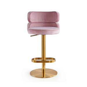 Hiện Đại Chiều Cao Barstools Nhung Đỏ Nhà Bếp Đảo Ghế Có Thể Điều Chỉnh Xoay Vàng Chân Thanh Ghế Ăn Ghế Cho Ăn Uống Sử Dụng - Product Image 6