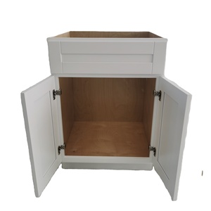 Gabinetes de <span class=keywords><strong>cocina</strong></span> de estilo americano modulares modernos con puerta de abedul, caja de madera contrachapada directa de fábrica, bisagra de <span class=keywords><strong>encimera</strong></span> de mármol, tobogán de cajón - Product Image 2