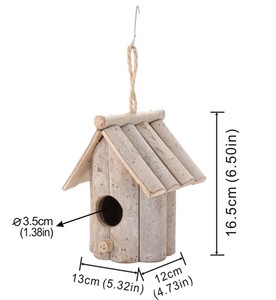 鸟屋木制耐用经济实用畅销蓝鸟屋乡村木制鸟屋宠物屋 - Product Image 2