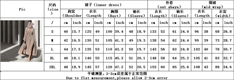 2021 3piece islamic  Dress Muslim slim abaya  Middle East Islamic contrast color dress  wholesale Dubai Modern Abaya  gift