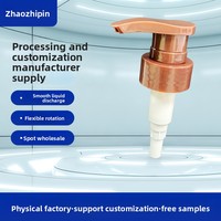 Produits en stock usine : Tête de pompe à shampoing en plastique 33 fils avec tube souple pour distribution de liquide et mousse, pour emballages cosmétiques en gros