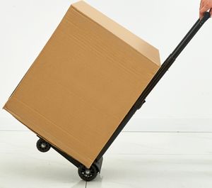 Mini chariot pliant à deux roues Portable voyage bagages manutention véhicule PU caoutchouc métal acier roues pour outil de stockage - Product Image 3