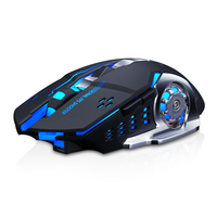Ratón Inalámbrico USB 2.4G TWOLF Q13, Precio de Fábrica, Recargable, DPI1600, Luz RGB Intermitente, Ratón 6D para Juegos de Computadora
