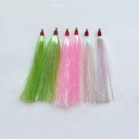 OEM 10cm Mylar Flash Teaser Thon Jig leurre de pêche Fly Bait Bucktail flashabou Bass Rig
