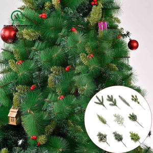 Ramas <span class=keywords><strong>de</strong></span> <span class=keywords><strong>pino</strong></span> artificiales <span class=keywords><strong>de</strong></span> Navidad, tallo verde, agujas <span class=keywords><strong>de</strong></span> <span class=keywords><strong>pino</strong></span>, púas, ramas, vacaciones, guirnalda <span class=keywords><strong>de</strong></span> invierno, arbustos <span class=keywords><strong>de</strong></span> flores verdes - Product Image 6