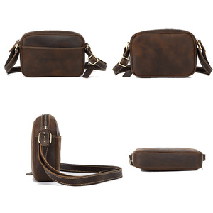 Nuova Borsa a Tracolla in <span class=keywords><strong>Pelle</strong></span> da <span class=keywords><strong>Uomo</strong></span> 2026, Stile Vintage Casual, Impermeabile e Antifurto con Logo Personalizzato - Product Image 4