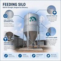 Système d'alimentation automatique pour volailles et porcs en acier galvanisé pour élevages et fermes