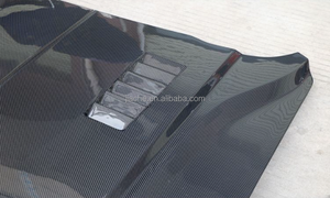 Capot de garniture d'aération de capot de moteur avant en fibre de carbone/FRP pour Ford Mustang coupé cabriolet 2 portes 2018 UP style de voiture - Product Image 4