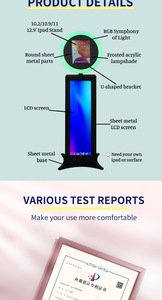 แท่นวาง selfie สำหรับ iPad พร้อมไฟเ<span class=keywords><strong>ต</strong></span>ิม LED รีโมทคอนโทรลปุ่มขา<span class=keywords><strong>ต</strong></span>ั้งสำหรับมีเดียภาพแยกทำจากโลหะ - Product Image 6