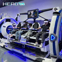HEROVR Metaverse 9D Capsule 4 places casque VR simulateur de jeu 9D chaise de mouvement de cinéma pour usage domestique éducation montagnes russes