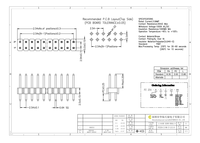 Connecteur de broches mâles en laiton pour carte PCB, pas de 2,54 mm, 2x9 broches, 12V, rond, pour PCB PZ254-2-09-Z