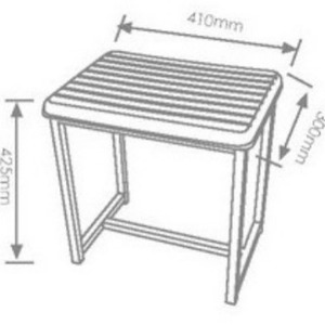 Tomato Shower Stool 410x300x425mm Waterproof Soft <b>Bath</b> Bench For Bathroom Shower Room Changing Area - Product Image 1