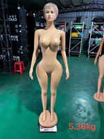 Mannequin femme pleine grandeur avec tête, en plastique ABS gonflable, jambes en tissu, grande taille, forte poitrine, pour la couture de maillots de bain, pose debout