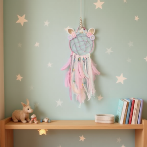 Decorazione da parete Unicorn Dreamcatcher 20x70 cm per la cameretta dei bambini - Product Image 3