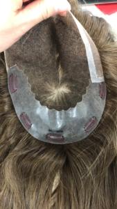 Prothèse capillaire pour homme Q6 Style, en dentelle française, avec ligne de cheveux naturelle, 5 clips, 100% cheveux humains indiens, 6 pouces, texture 38 mm, densité 90%-130% - Product Image 5