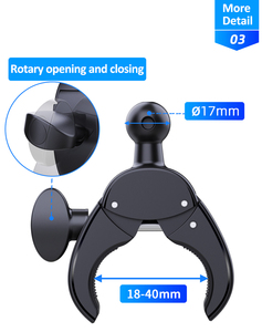 Anti secousse 360 degrés supports de téléphone antichoc moto vélo universel Flexible vélo support de téléphone portable pour Golf Buggy - Product Image 4