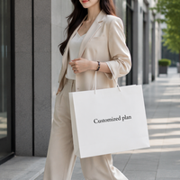 Sac fourre-tout en papier sans couture, sans bordure, avec logo personnalisé, taille et couleur au choix, en papier d'art premium, pour emballage cadeau de vêtements de luxe, OEM ODM