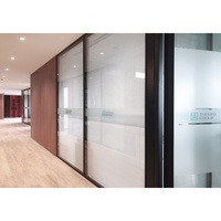 FlexSpace 2024 nouveau Double cloison en verre cloison de séparation de pièce écran de séparation en acier inoxydable cloison de bureau en verre