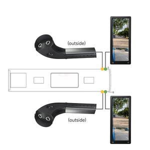 Sistema de Cámara de Visión Trasera <span class=keywords><strong>Viracle</strong></span> VEM-03-2CH de 12.3 Pulgadas y 1080P con Visión Nocturna para Camiones Pesados, Autobuses y Autocares (24V) - Product Image 6