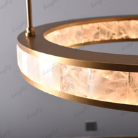 Entrée de luxe albâtre lustre pendentif LED luminaires