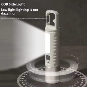 ABS Plastic Flashlight Type-C USB Zoomable Hook COB Floodlight LED 3 Modes 800mAh Power Outage <b>Emergency</b> <b>Lighting</b> Flashlights - Product Image 4