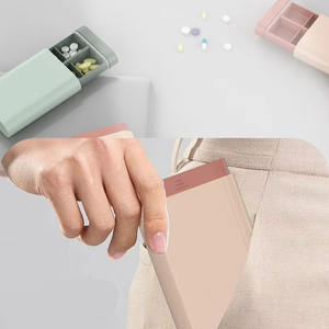 Boîte à pilules en gros, mini-boîte à pilules portable, étui de rangement pour médicaments et huiles de poisson, organisateur de voyage à 6 compartiments pour vitamines - Product Image 6