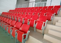 Siège de stade en PEHD moulé par soufflage avec accoudoir, chaise pliante en plastique pour tribune de gymnase, arène sportive, sièges de gradins