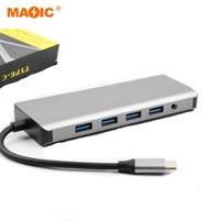 Hub Usb C 12 ports Station d'accueil Type-c 12 en 1 Type C vers 4k Hdmi Vga Usb3.0 Pd Tf lecteur de carte Sd pour ordinateur portable