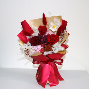 Matrimonio sposa conservato vera e propria rosa secca finestra avvolgente fiori eterni Bouquet - Product Image 1