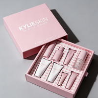 Boîte à maquillage rigide de luxe personnalisable pour petites filles, en matériaux recyclés, avec doublure en éponge, pelliculage mat et logo en feuille d'argent – Meilleures ventes