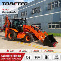 Backhoe Loader 4x4 untuk Konstruksi Jalan dengan Bucket 1.3m3 dan Kedalaman Penggalian 4000mm untuk Proyek Konstruksi Pertanian dan Perkotaan