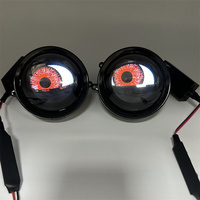12V LED rouge/bleu glace/vert diable yeux voiture lumière WiFi contrôle phare