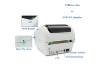Imprimante d'étiquettes thermiques directes 4 pouces pour bordereaux de transport et étiquettes d'expédition pour cartons et logistique d'entrepôt, en stock, USB
