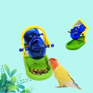 <strong>Funny</strong> Food Leaking Birds Feeder Dispenser <strong>Parrots</strong> <strong>Toys</strong> for Intelligence Training Bird Cage Accessories with Mirror - Product Image 4