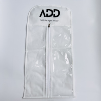 Sac de rangement portable pour perruques, anti-poussière, organisateur d'extensions capillaires avec cintre métallique et fenêtre transparente pour perruques en cheveux naturels