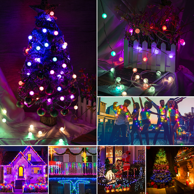 RGB IC USB Twinkle Smart Fairy Light String 5m 10m Transparent Wire Music Blue Tooth APP IR Remote Sync Color Chasing Light Kit