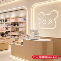 Étagère de magasin en métal moderne à haute capacité de charge, présentoir pour les boutiques culturelles et créatives