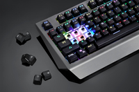 Venta al por mayor CK99 ergonomía mecánica RGB azul claro/rojo eje óptico Internet café dedicado LOL teclado para juegos con tecla completa