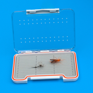 Wholesale Super Slim Waterproof Silicone Insert Plastic Fly Fishing Lures Box