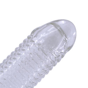Herren Streitkolben Extended Thick Crystal Clear Realistische wasserdichte <span class=keywords><strong>Penis</strong></span> abdeckung Fabrik Großhandel Produkte für Erwachsene Dildos Sexspielzeug - Product Image 5