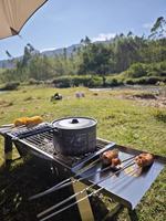 Barbecue portable et pliable avec grille à viande pour une utilisation en intérieur, en extérieur, à la maison, en camping