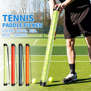 テニスボールピッカーアッパー、軽量ピクルボールボールピッカーホッパーチューブ、ショルダーストラップ付き、回収用コレクター - Product Image 3