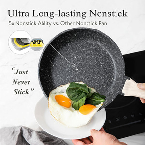 Non-Stick Fry Pan Set 3-Piece Aluminum Alloy Double Layer Induction Compatible Kitchen Cooking Pans - Product Image 3