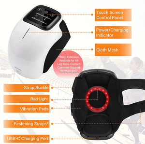 Masajeador <span class=keywords><strong>de</strong></span> <span class=keywords><strong>rodilla</strong></span> con control táctil LED con terapia <span class=keywords><strong>de</strong></span> calor <span class=keywords><strong>de</strong></span> luz roja y vibración para aliviar el dolor articular - Product Image 3