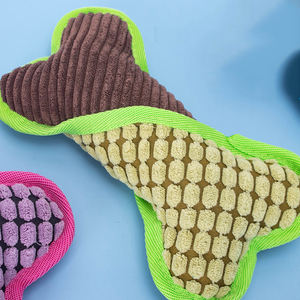 Jouet pour chien durable et couineur en velours côtelé, en forme d'os, résistant aux morsures, pour chiots agressifs - Product Image 3
