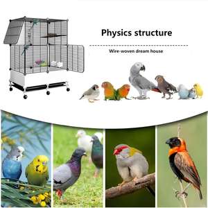 En Çok Satan Premium Metal Büyük Kuş Kafesi Muhabbet Kuşu İçin Kolay Temizlenebilir İç ve Dış Mekan Kullanımı İçin Standlı Kuş Kafesi <span class=keywords><strong>Stand</strong></span>ı Dayanıklı - Product Image 6
